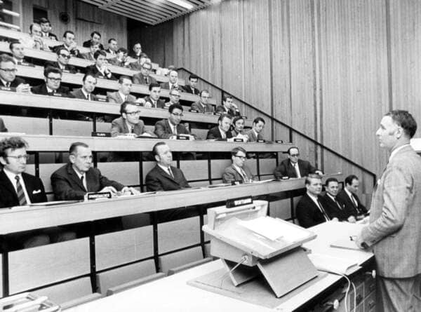 Hörsaal in den 1960ern